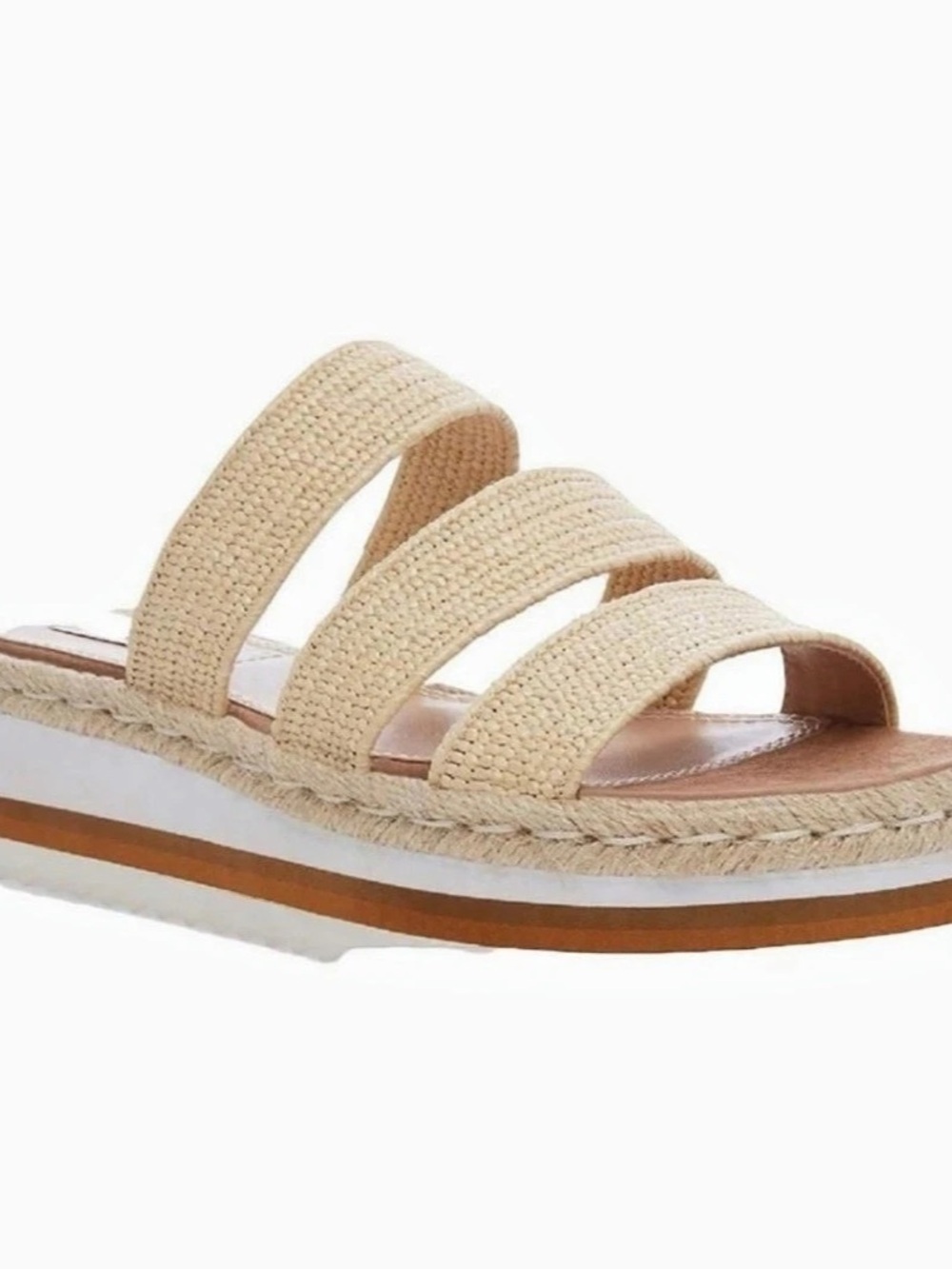 STEVEN by Steve Madden Platform Strappy Sandals in Beige